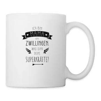 Stolze Mama von Zwillingen Mutter Spruch Geschenk - Tasse - Weiß - Rechts