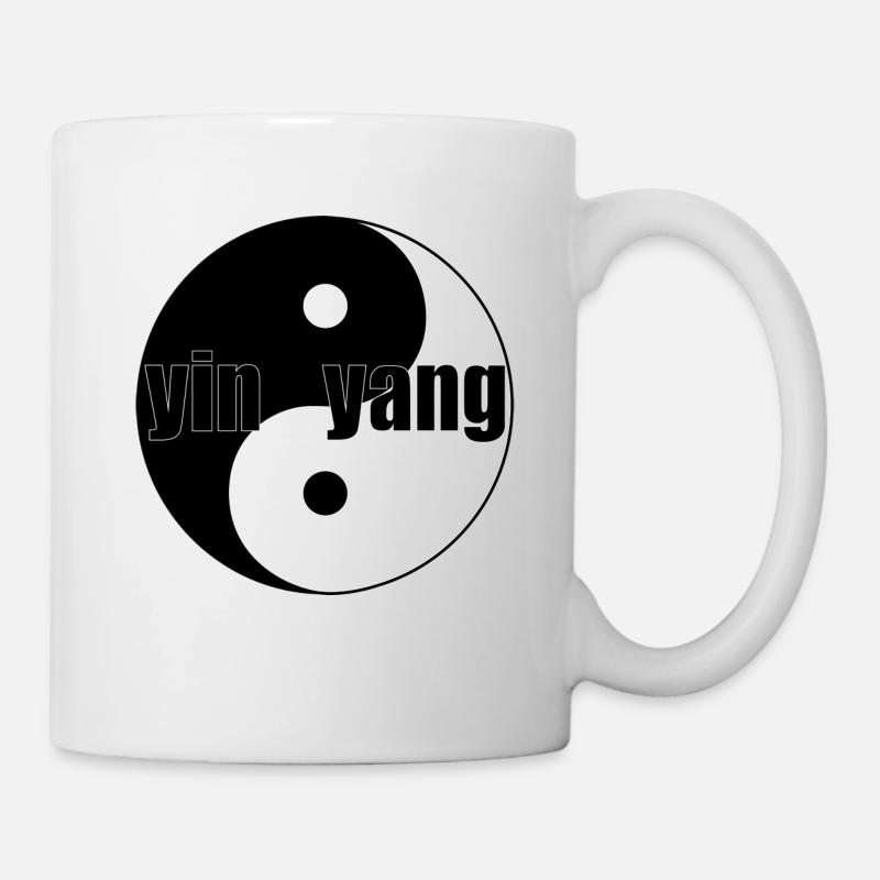 yin yang - Tasse - Weiß