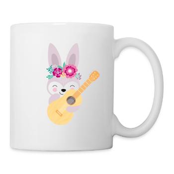 Hase mit Gitarre - Tasse - Weiß - Rechts