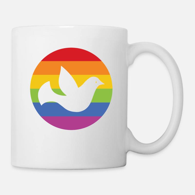 Peace World Peace Flower Power Gift 70s Love - Mug - white