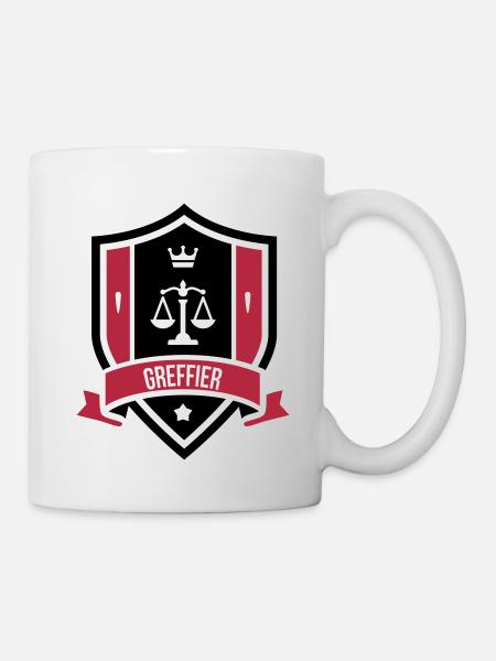 Greffier / Greffière / Loi / Tribunal / Justice - Mug blanc - blanc
