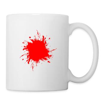 Peinture tache éclaboussée de sang rouge - Mug blanc - blanc - Droite