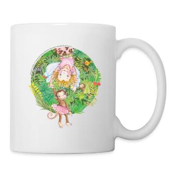 Prinzession Lillifee kopfüber mit Affen - Tasse - Weiß - Rechts