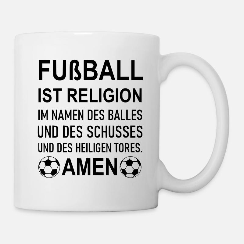 Fussball ist Religion - Tasse - Weiß