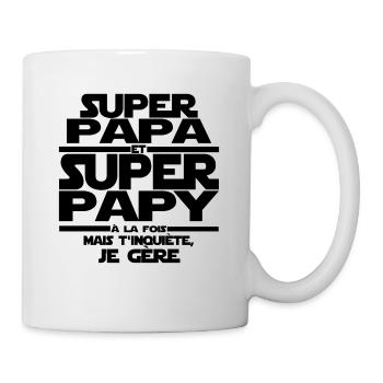 super papa et super papy - Mug blanc - blanc - Droite