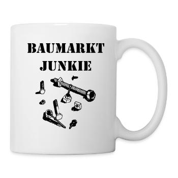 Baumarkt Junkie | Geschenk | Heimwerker | Idee - Tasse - Weiß - Rechts