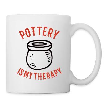 POTTERY: Pottery Is My Therapy - Mug - white - Right