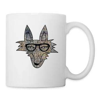 Loup hipster - Mug blanc - blanc - Droite
