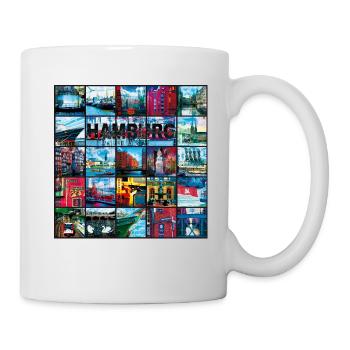 03 Faszination Hamburg Collage - Margarita-Art - Tasse - Weiß - Rechts