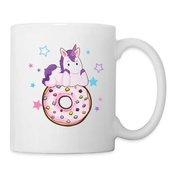 Licorne avec donut - Mug blanc - blanc - Droite