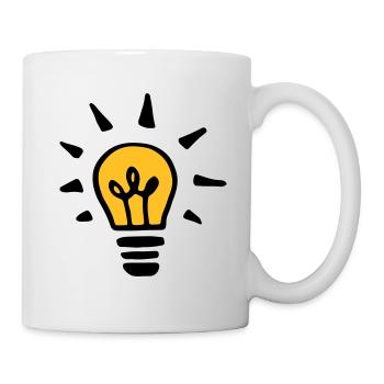 Orange ampoule / orange light bulb - Mug blanc - blanc - Droite