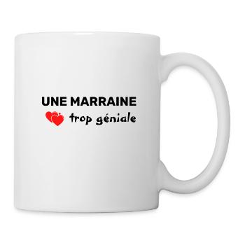 tshirt marraine trop géniale cadeau noel - Mug blanc - blanc - Droite