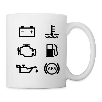 Feux de voiture - Mug blanc - blanc - Droite