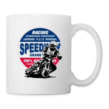 Motorcycle Speedway Racer - Tasse - Weiß - Rechts