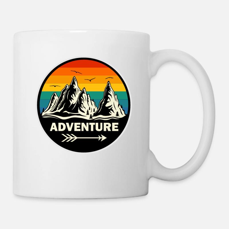 Montagnes, randonnée, aventure, escalade, aventure - Mug blanc - blanc