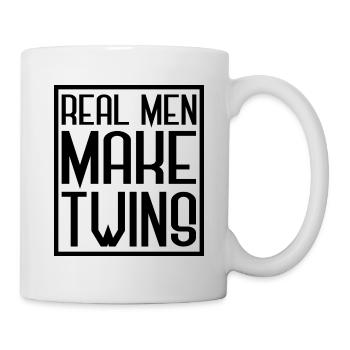Real Men Make Twins - Funny Expecting Dad Of Twins - Mug - white - Right