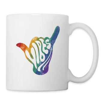 Ondes positives - Mug blanc - blanc - Droite