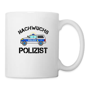 Nachwuchs Polizist Baby Kind Polizei Auto Geschenk - Tasse - Weiß - Rechts