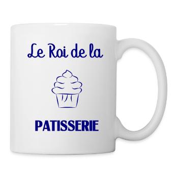 ROI DE LA PATISSERIE. GOURMANDE. PATISSERIE - Mug blanc - blanc - Droite