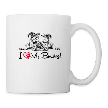 Dear Old English Bulldog - Bully Bulldog Dog - Mug - white - Right