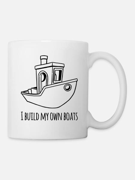 I build my own boats - Mug - white
