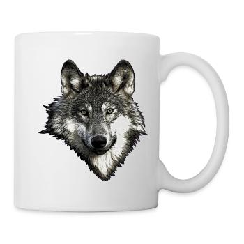 Wolf face - Mug - white - Right