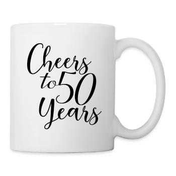 Vive 50 ans - Cadeau d’anniversaire ou d’anniversaire - Mug blanc - blanc - Droite
