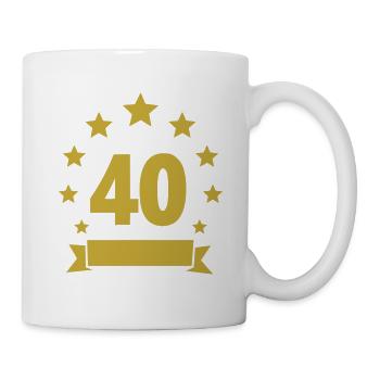 40e anniversaire 40 ans Stars - Mug blanc - blanc - Droite