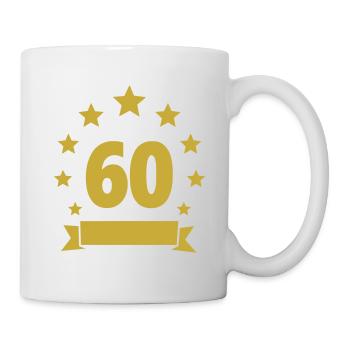60e anniversaire 60 ans Stars - Mug blanc - blanc - Droite