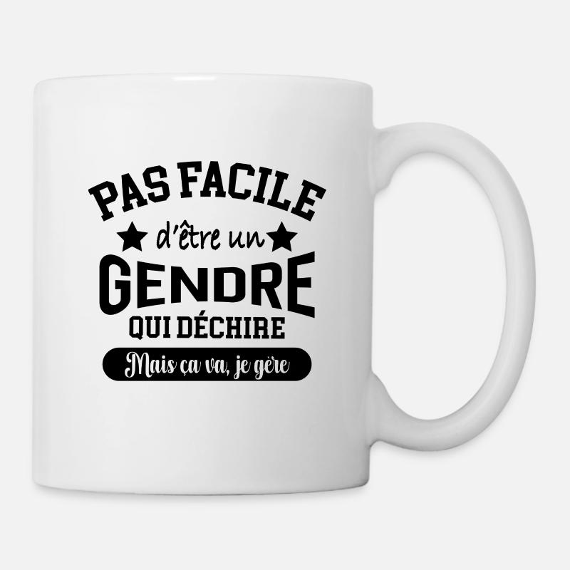 Cadeau Gendre qui déchire drôle - Mug blanc - blanc