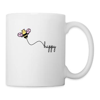 BEE HAPPY - Happy Protection de l’environnement BEE Wordplay - Mug blanc - blanc - Droite