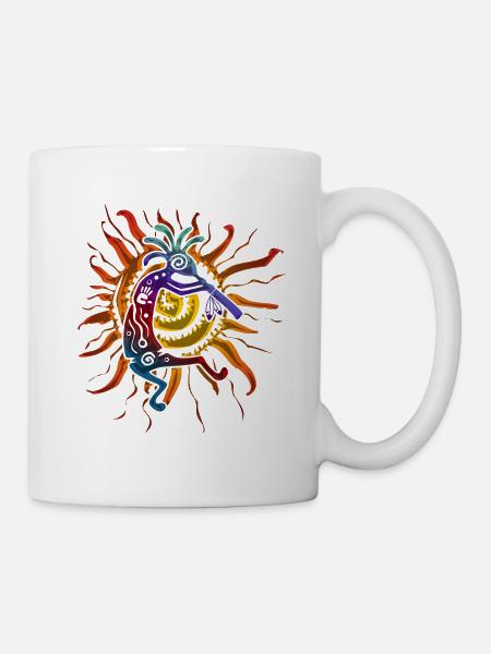 Kokopelli Musican Plays For The Sun 2 - Tasse - Weiß