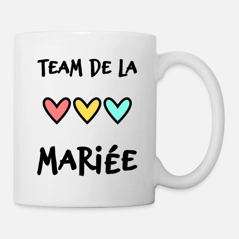TEAM MARIEE. JUST MARRIED. VIVE LES MARIES. EVJF - Mug blanc - blanc
