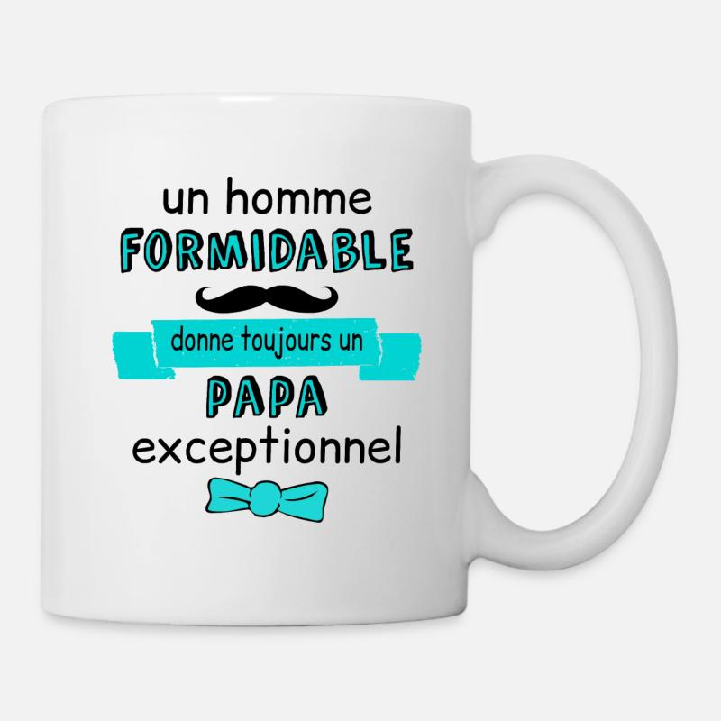 Un homme formidable donne un papa exceptionnel - Mug blanc - blanc