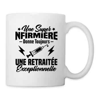 Humour infirmière retraitée, Cadeau retraite - Mug blanc - blanc - Droite