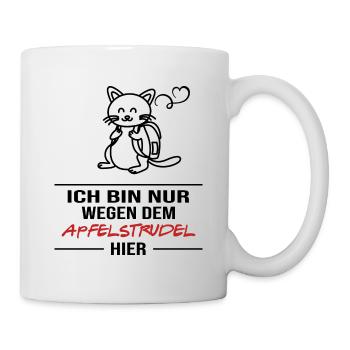 apfelstrudel kaiserschmarrn bergwandern gipfelbuch - Tasse - Weiß - Rechts