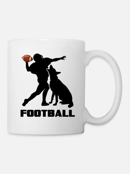 american football tackle quarterback footballteam - Mug - white