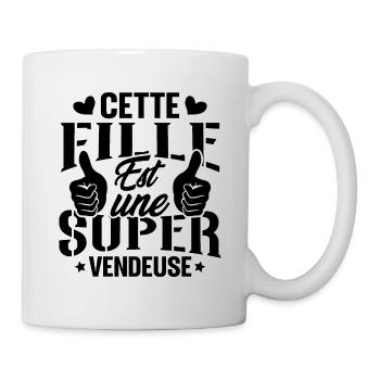 Cette Fille Est Une Super Vendeuse - Mug blanc - blanc - Droite