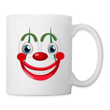 clown gesicht kostüm karneval - Tasse - Weiß - Rechts