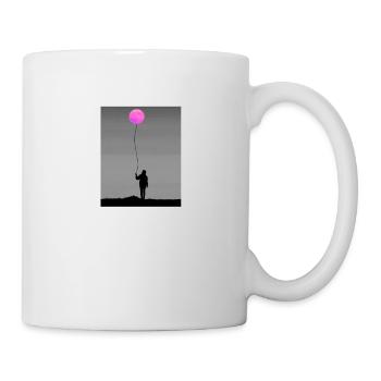 Mond Luftballon Vollmond Sonnenuntergang Art Deco - Tasse - Weiß - Rechts