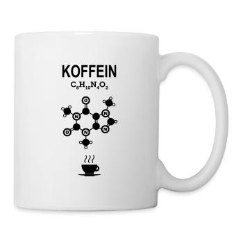Kaffee Formel - Chemie Koffein Atom Molekül - Tasse - Weiß - Rechts