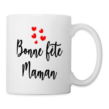 MAMIE. FÊTE DES MÈRES. BONNE FÊTE MAMIE. JE T'AIME - Mug blanc - blanc - Droite
