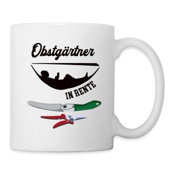 Obstgärtner In Rente Rentner Gärtner Obstbau - Tasse - Weiß - Rechts