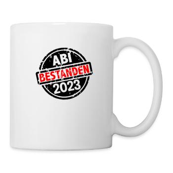 Abitur 2023 - Bestanden - Abi 23 - Abschluss - Tasse - Weiß - Rechts
