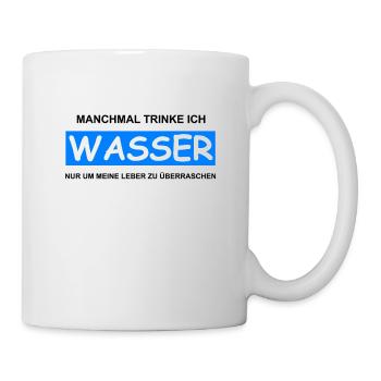 Alkohol - Wasser Um Leber Zu Überraschen - Tasse - Weiß - Rechts