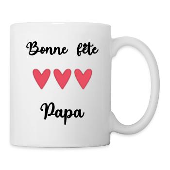 BONNE FÊTE PAPA. PAPA. FÊTE DES PÈRES. BONNE FÊTE - Mug blanc - blanc - Droite