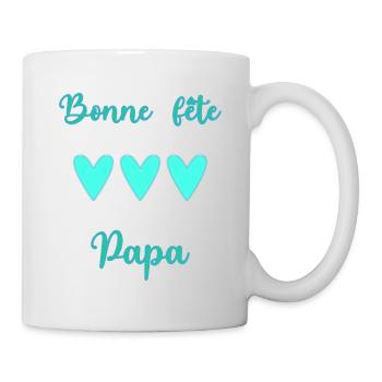 PAPA. FÊTE DES PÈRES. BONNE FÊTE PAPA. BONNE FÊTE - Mug blanc - blanc - Droite
