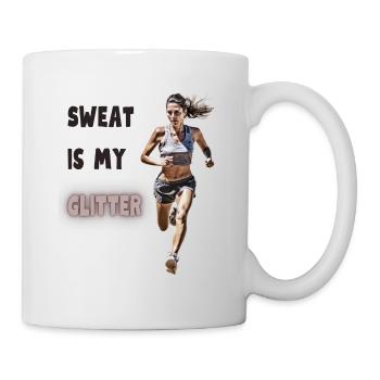 Sweat is my glitter - Mug - white - Right
