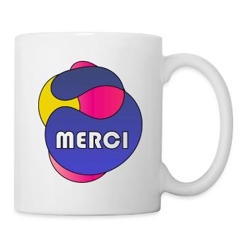 MERCI. THANKS. THANK YOU. ANNIVERSAIRE. NAISSANCE. - Mug blanc - blanc - Droite