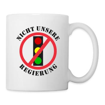 Ampel Nicht unsere Regierung - Tasse - Weiß - Rechts